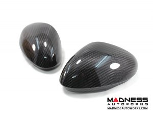 Alfa Romeo Stelvio Mirror Covers - Carbon Fiber - Full Replacements